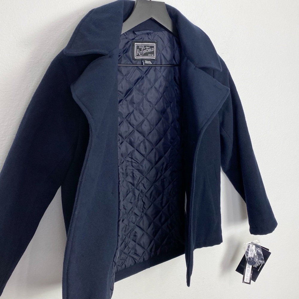 Rothschild Pea Coat Boys Blue Wool - Picture 3 of 7